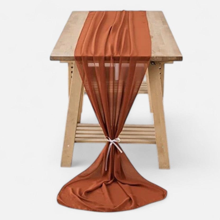 Chemin De Table Orange Tissu 