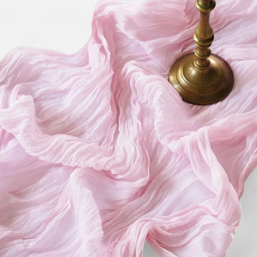 Chemin de table rose pastel