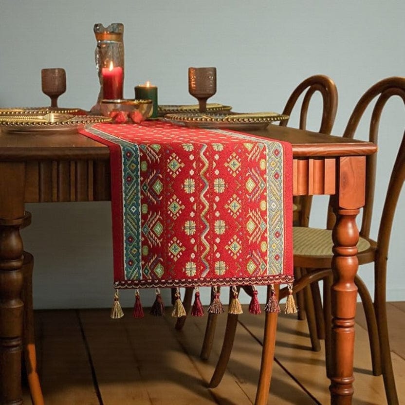 Chemin De Table Rouge Pour Noel