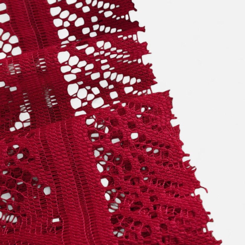 Chemin De Table Rouge Tissu 