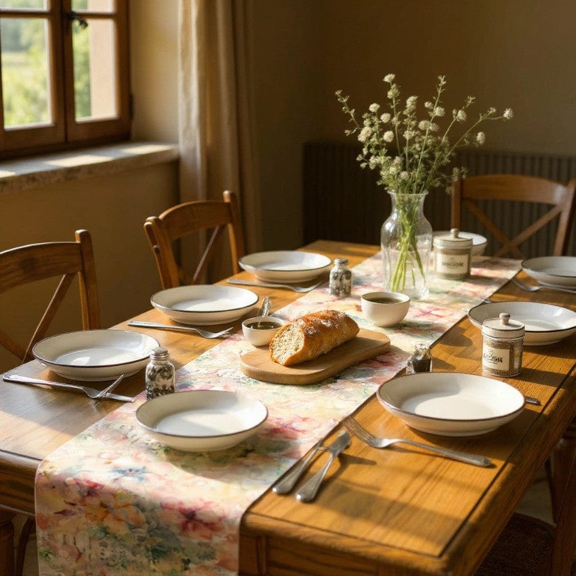 Chemin De Table Tissu Fleuri