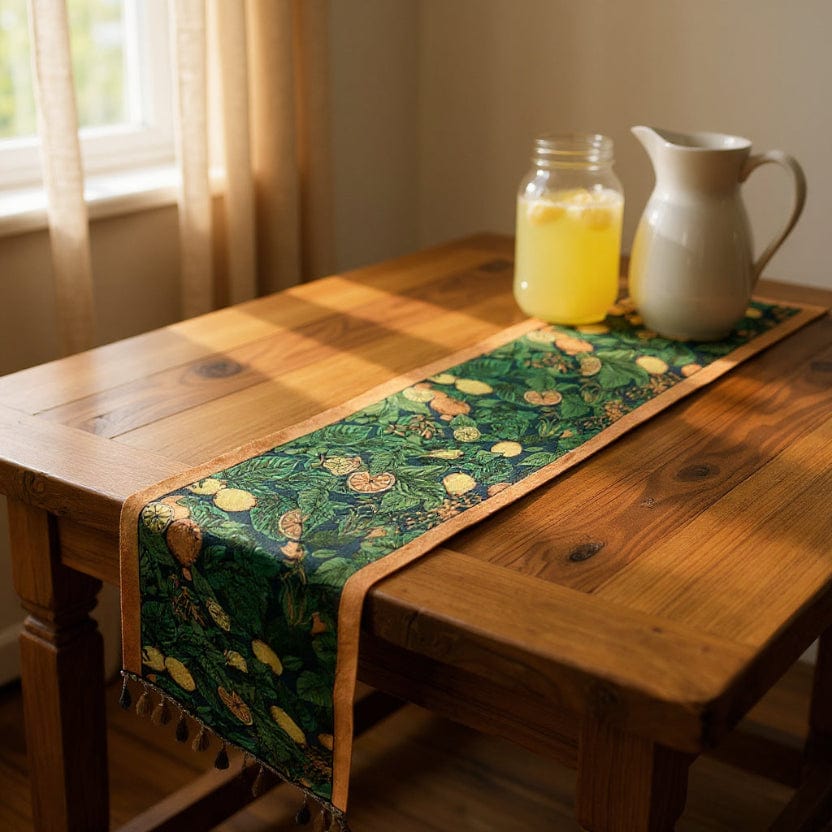 Chemin De Table Tissu Vert 