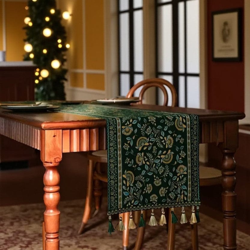 Chemin De Table Vert Foncé 