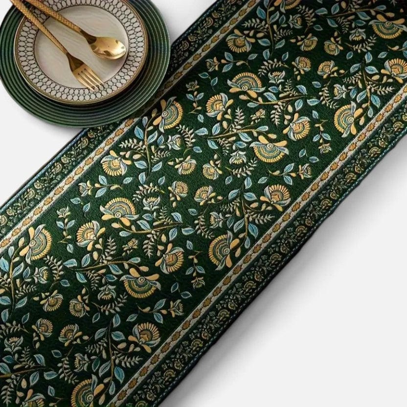 Chemin De Table Vert Foncé 