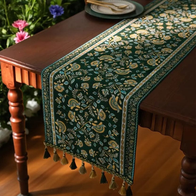 Chemin De Table Vert Foncé 