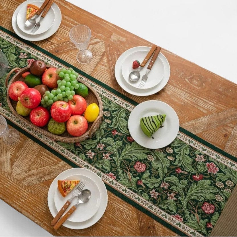 Chemin De Table Vert Olive 