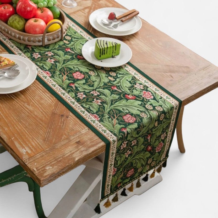 Chemin De Table Vert Olive 