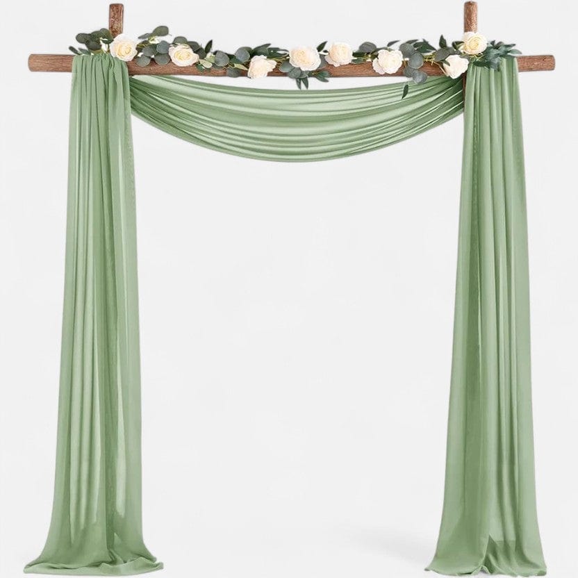 Chemin de table vert sauge 