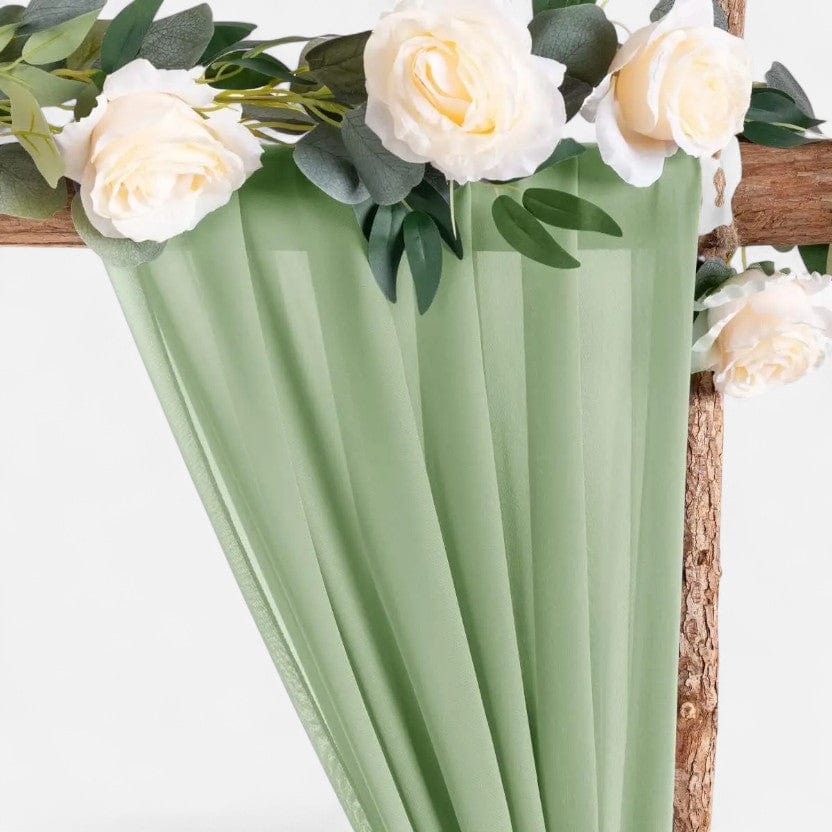 Chemin de table vert sauge 