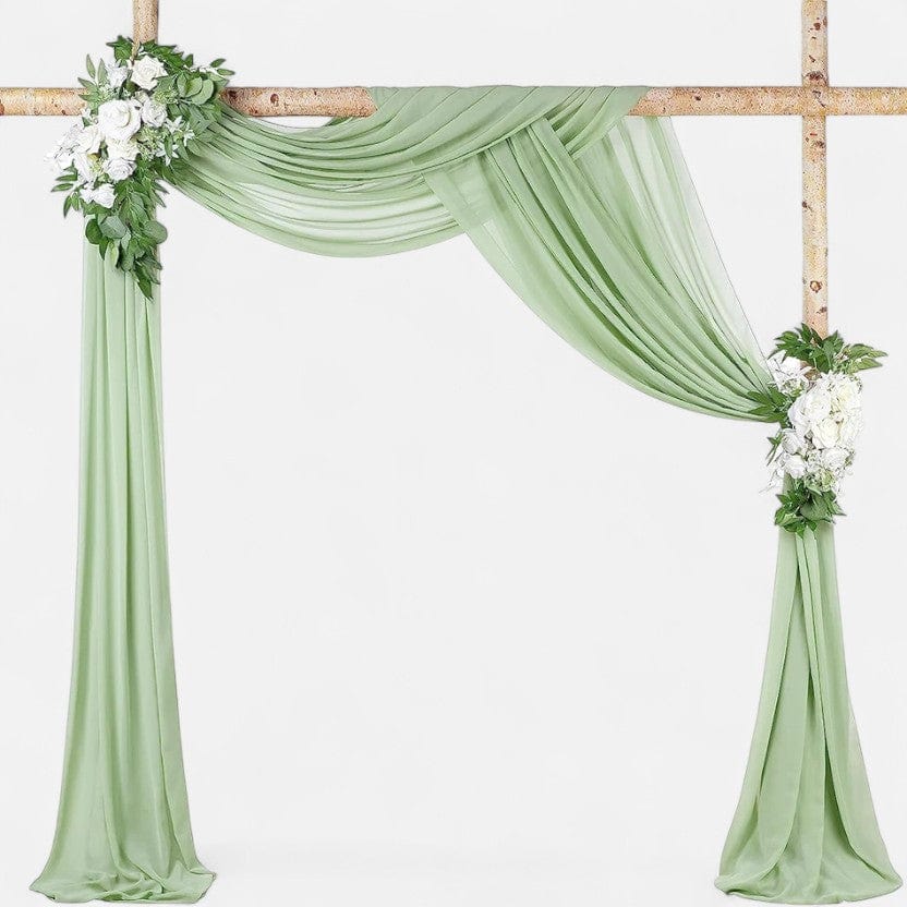 Chemin de table vert sauge 