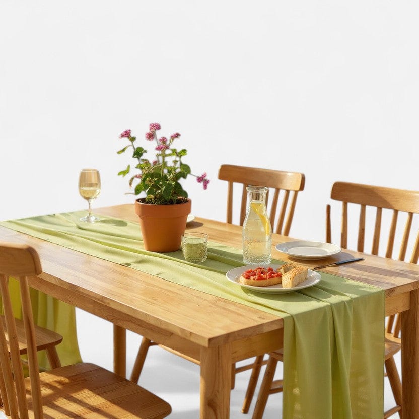 Chemin De Table Vert Sauge Mariage 