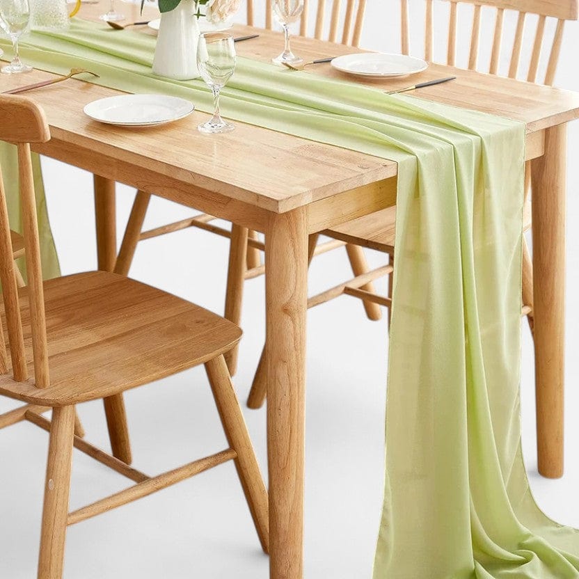 Chemin De Table Vert Sauge Mariage 