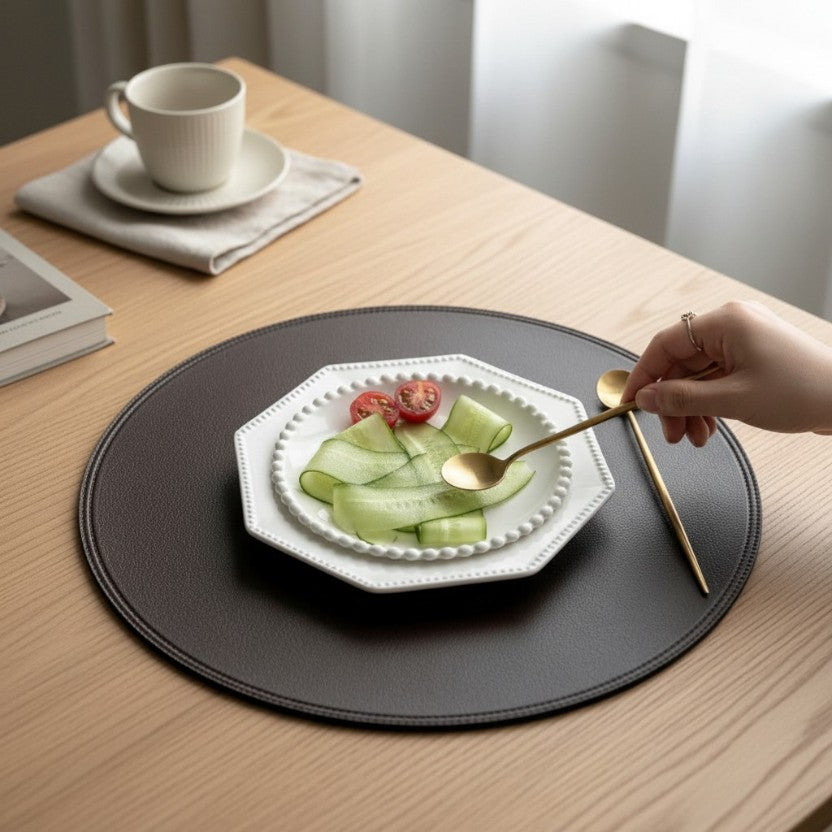 Set de Table - Rond en Cuir