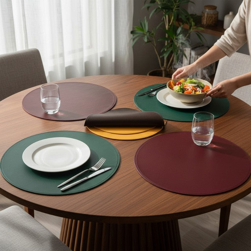 Set de Table - Rond en Cuir